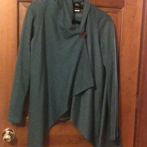 Bobeau One-button Cape Cardigan or Jacket